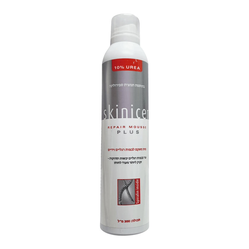 מוס משקם לעור יבש מאוד וסדוק לכפות ידיים ורגליים.Skinicer Repair Mousse 300 ml