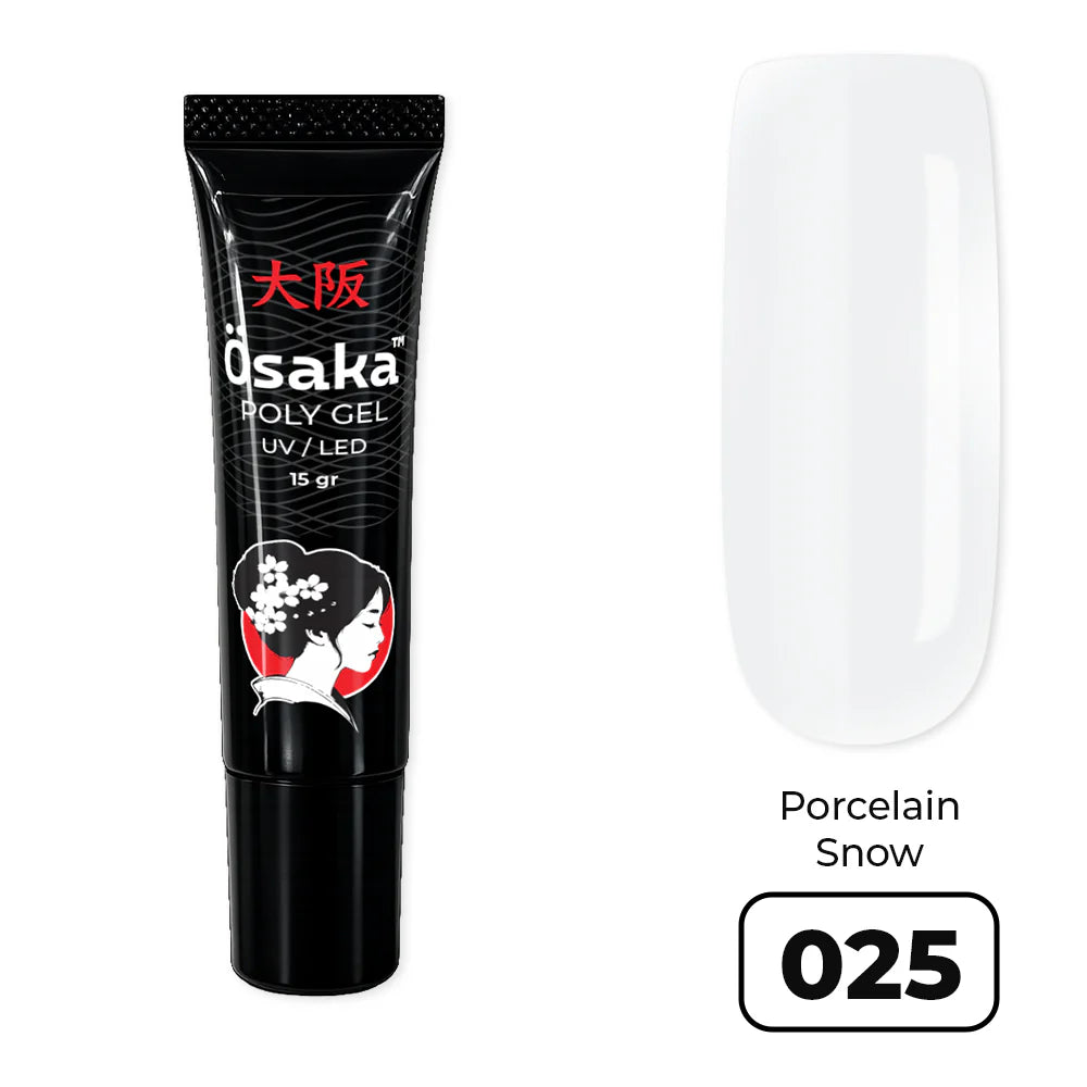 פוליג׳ל 15 מ״ל PolyGel Tube Porcelain Snow 025 Osaka