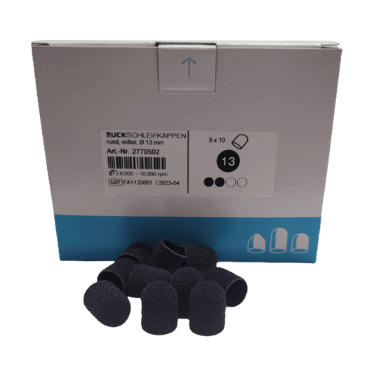 סט כובעי שיוף חד פעמי 13 מ״מ 50 יחידות גסות בינוני RUCK M