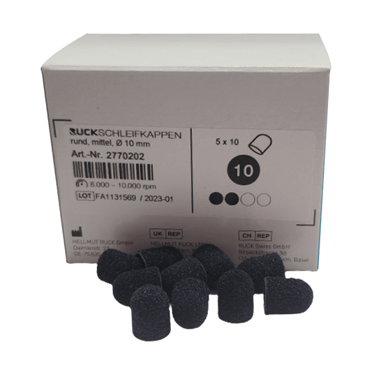 סט כובעי שיוף חד פעמי 10 מ״מ 50 יחידות גסות בינוני RUCK M