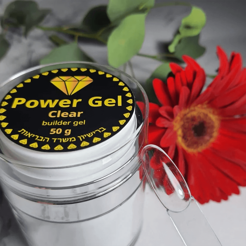 ג׳ל בניה Power Gel  Clear 50 g builder gel