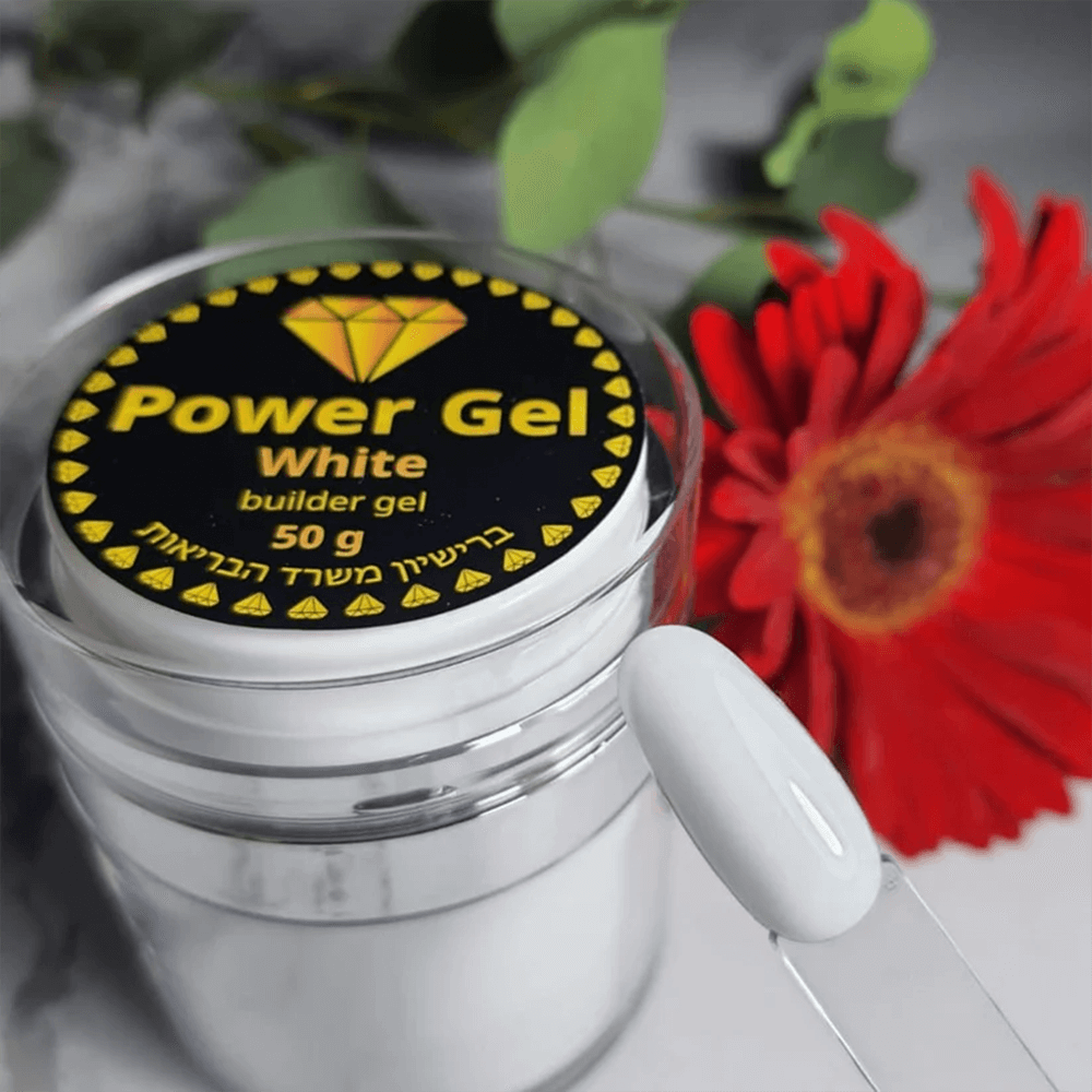 ג׳ל בניה Power Gel White 50 g builder gel