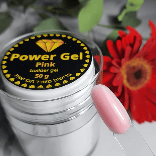 ג׳ל בניה Power Gel Pink 50 g builder gel