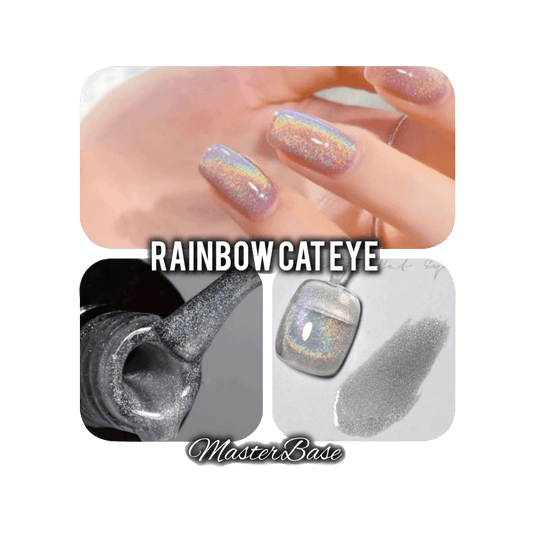 "ג׳ל לק 15 מ״ל.Cat eye,Rainbow - MasterBase "