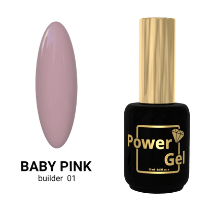 Builder gel 01 Baby Pink. Power gel.15ml