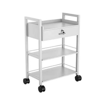 עגלת קוסמטיקה עם 3 מדפים AM7201 (שחור ,לבן)