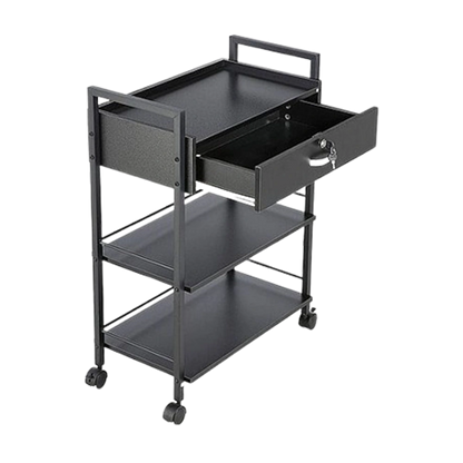 עגלת קוסמטיקה עם 3 מדפים AM7201 (שחור ,לבן)