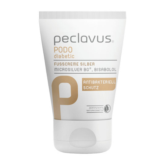 קרם דאודורנט לכפות רגליים עם תמיסה 30 מ״ל PECLAVUS PODO diabetic RUCK MicroSilver