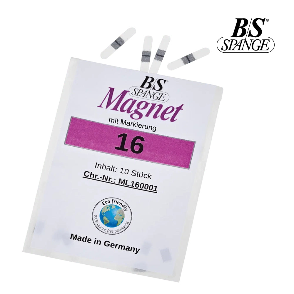 B/S Magnet Spange - פסי תיקון מגנטיים לטיפול בציפורן חודרנית 10 יח מידה16