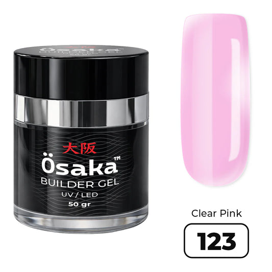 ג׳ל בנייה בצנצנת 50 גר Builder Gel Clear Pink 123 Osaka