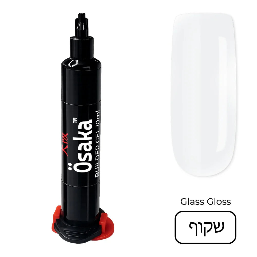 ג׳ל בנייה במזרק 10 מ״ל Builder Gel Injector Glass Gloss Osaka