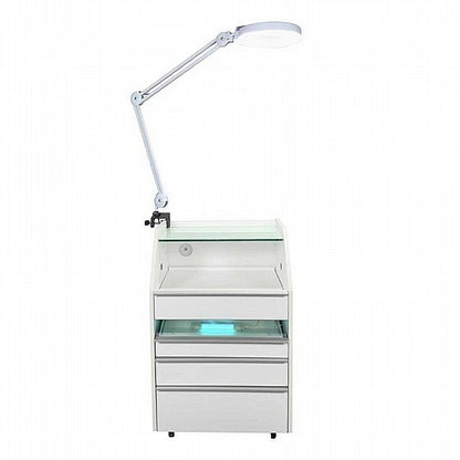 עגלת חיטוי מקצועית עם 4 מגירות ומנורת UV מובנית ‎80×46×51 ס״מ Multifunctional Trolley with Four Drawers and UV Lamp