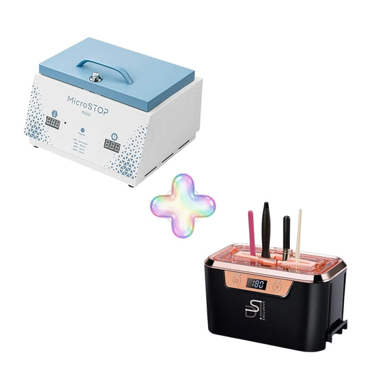 תנור עיקור בחום יבש MicroStop MIni Dry Heat Sterilizer+אמבט אולטראסוניק מקצועי CDS-310 800 ml DSI Exclusive