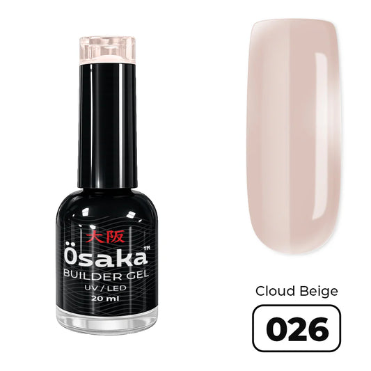ג׳ל בנייה בבקבוק 20 מ״ל Brush Builder Gel Cloud Beige 026 Osaka