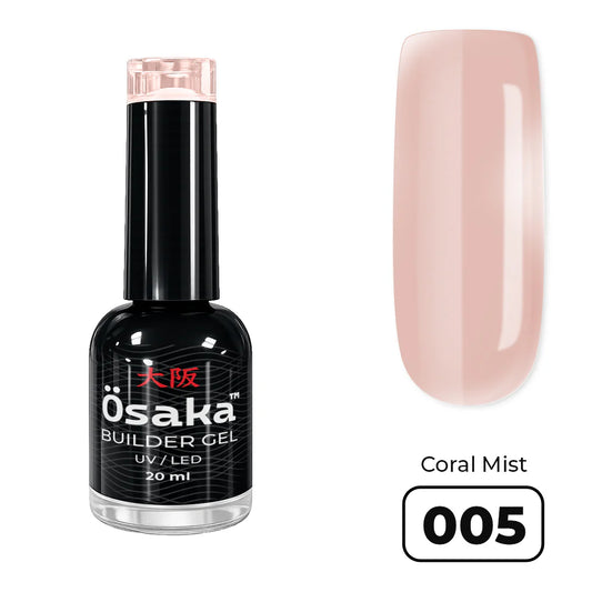 ג׳ל בנייה בבקבוק 20 מ״ל Brush Builder Gel Coral Mist 005 Osaka