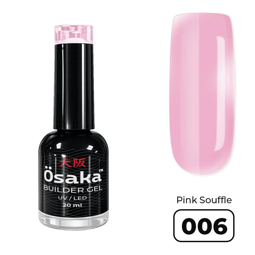 ג׳ל בנייה בבקבוק 20 גר.Brush Builder Gel Pink Souffle 006 Osaka
