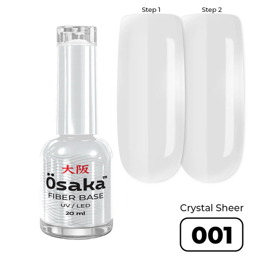 בסיס פייבר ג׳ל בצבע 20 מ״ל Base Crystal Sheer 001 Osaka