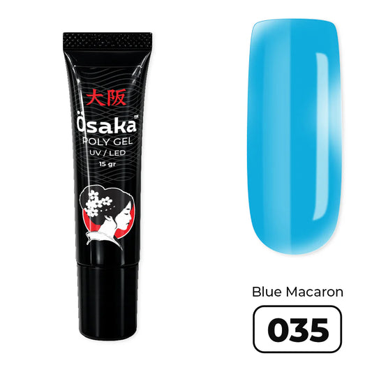פוליג׳ל 15 מ״ל PolyGel Tube Blue Macaron 035 Osaka
