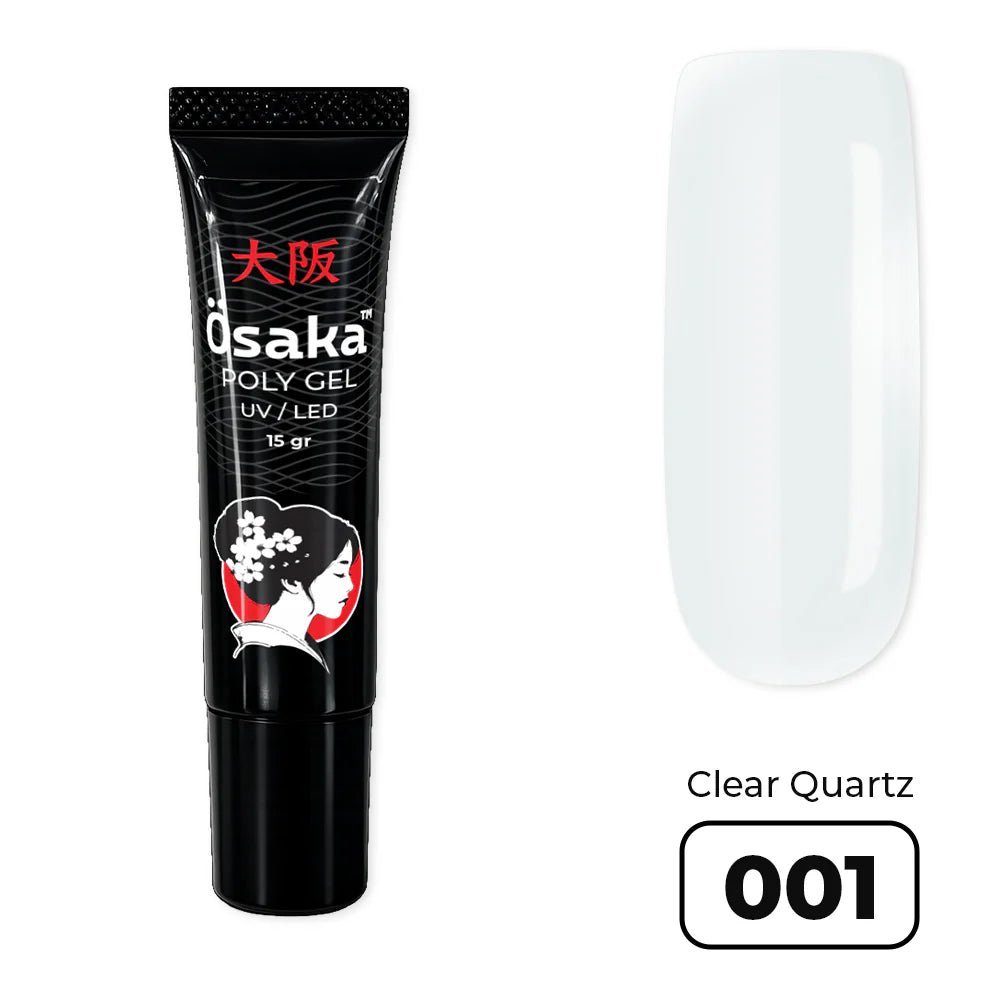 פוליג׳ל 15 מ״ל  PolyGel Tube Clear Quartz 001 Osaka