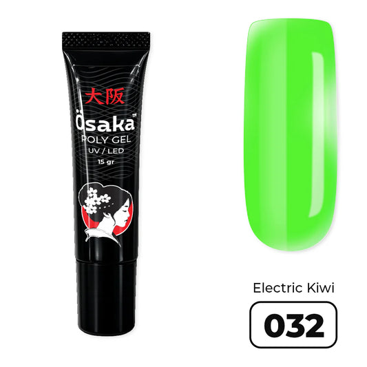 פוליג׳ל 15 מ״ל PolyGel Tube Electric Kiwi 032 Osaka
